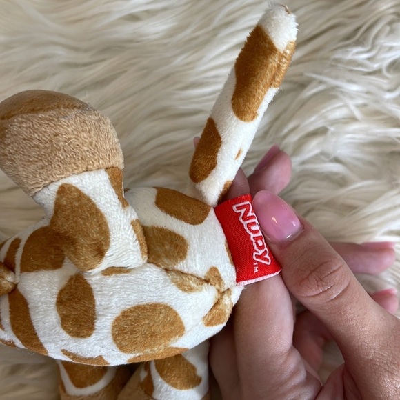 Nuby brown tan giraffe Small hand held stuffed plush pacifier holder clip baby - Picture 11 of 16